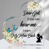 Memorial Acrylic Heart Bereavement Plaque in Remembrance of Loving Mom