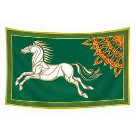 LCFhome “LOTR Rohan” Tapestry Double Sided banner Printing Flag (3x5ft, Heavy Duty,Vivid Color 150D Polyester) Brass Grommets For Outdoor Room Man Cave