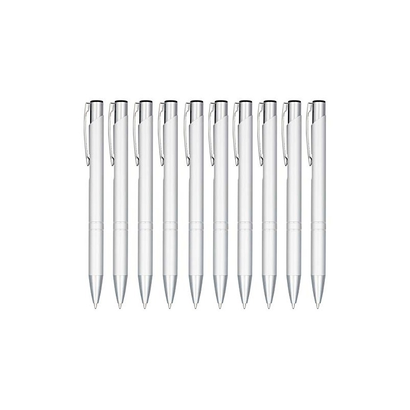 noTrash2003 Set of 10 Retractable Ballpoint Pens Made of Anodised