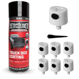 Generic Spray Paint Caps for Herculiner Truck Bed Liner Spray Paint, (6) Pack OEM Direct Fitment Caps, White/Black