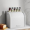 G.a HOMEFAVOR Bread Box: Large 2-Tier Bamboo Roll Top Bread