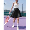 ANRABESS Knee Length Skorts Skirts for Women Summer High Waisted