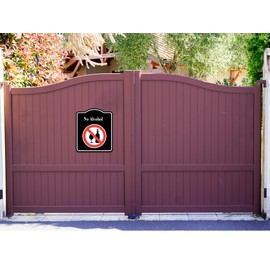 No Alcohol Symbol BLACK Aluminum Composite Sign, 15"x18"