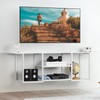 ETELI Floating TV Shelf Stand Under TV Wall-Mounted Entertainment Center