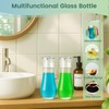 Tokusatsu Mouthwash Dispenser for Bathroom, 8.8 oz Clear Glass Refillable