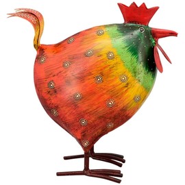 Exner Spring Colourful Decorative Chicken Garden Chicken Garden Decoration Painted Metal