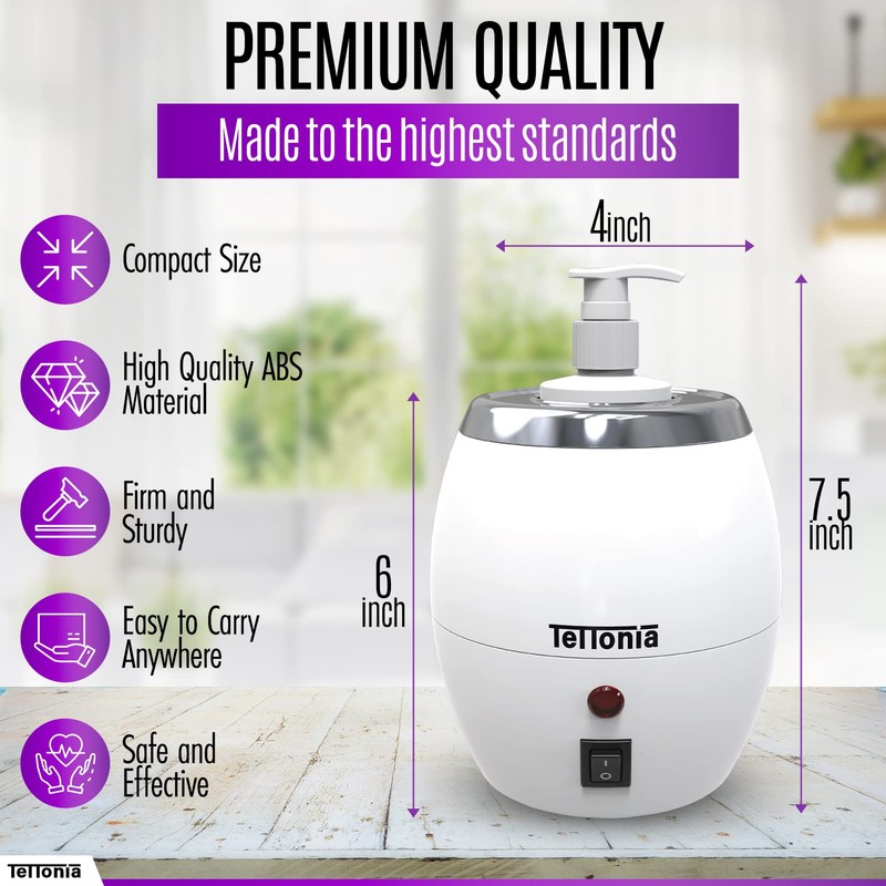 Massage Oil/Lotion Bottle Warmer - Auto-Temperature (White Pearl)