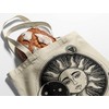 Sun and Moon Eclipse Hipster Tattoo Large Print Tote Shoulder