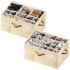 MSTONAL Shoe Organizer for Closet, 2 Pack Shoe Storage Containers