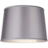 Sydnee Satin Light Gray Large Drum Lamp Shade 14" Top
