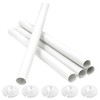 5 PCS Radiator Pipe Covers and Pipe Collars White 200mm