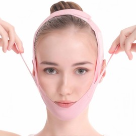 V-Line Lifting Belt, Double Chin Reducer, Facial Shaping Band, Pink