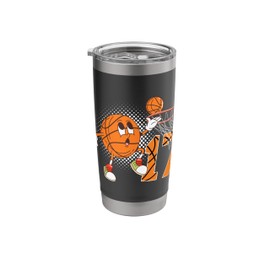 17th Birthday Basketball Boy Seventeen Year Old Basketball Stainless Steel Insulated Tumbler