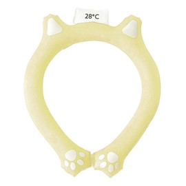 Neck Cooling Ring Wearable Cooling Neck Wraps Reusable Hands Free Cooler for Summer Hot Heat Yellow