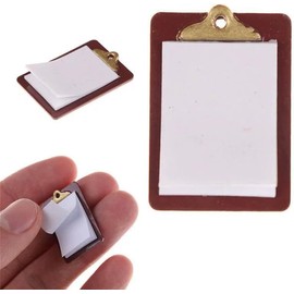 1/12 Miniature Clipboard Dollhouse Decoration Accessories, DIY Micro Scene Decor