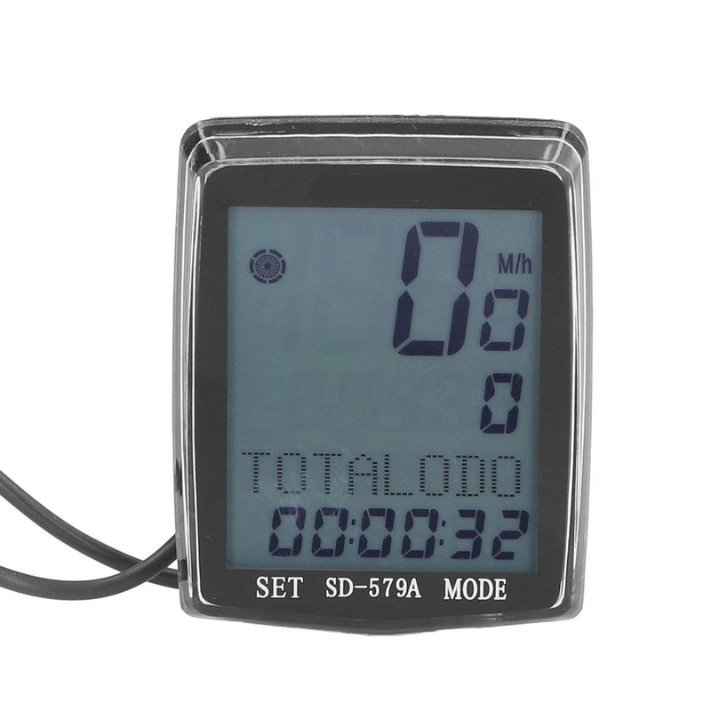 Bike Computer Wired Waterproof Bicycle Odometer Speedometer with Backlight Display