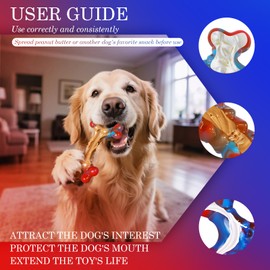 CattySafe Tough Dog Toys for Aggressive Chewers, Indestructible Dog Chewers for Medium Large Breeds, Nylon Dogs Chew Toys Bone Long Lasting, Unbreakable Dog Toys for Large Breed, Bacon Flavor