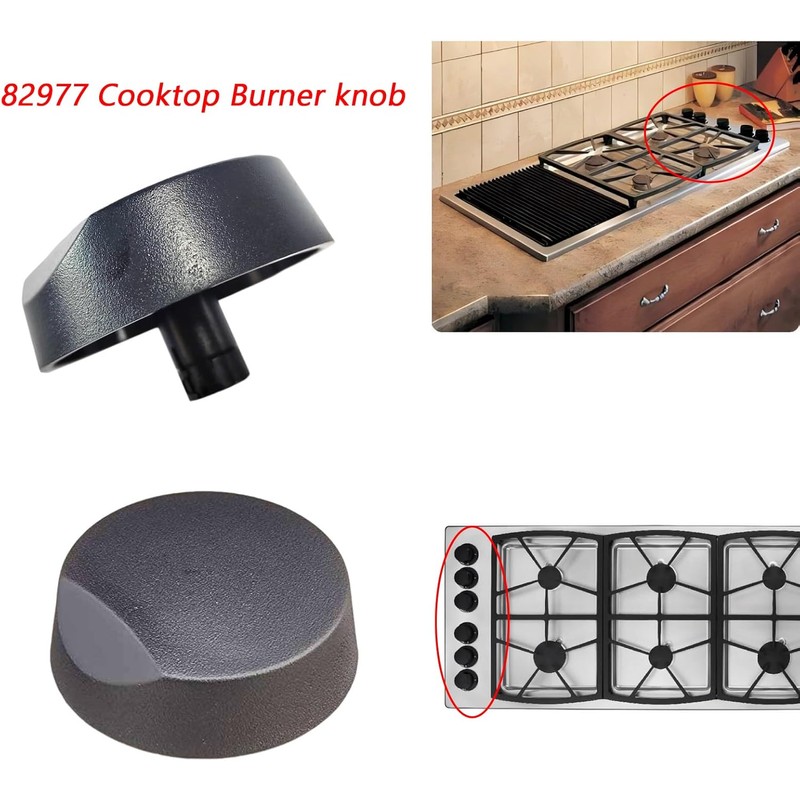 82977 Cooktop Burner knob AP3390330, PS4271638 Control knob DE81-08738A(1 Pack)