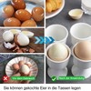 4 Pcs White Plastic Egg Cups, Simple Portable 100ml Egg