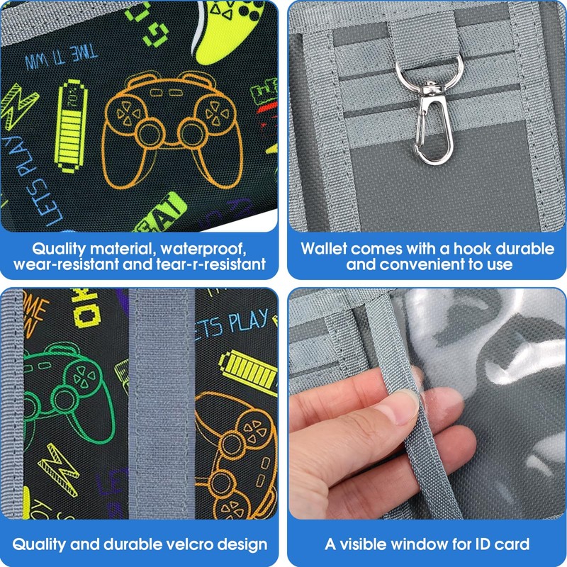 YNOYMO Children's Wallet Boys Mini Wallet Neck Pouch Boys Trifold