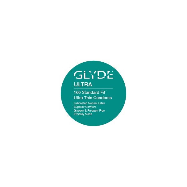 Premium GLYDE Ultra Thin Condoms - (Medium Fit) 100 Bulk Pack Ultrathin & Strong : The #1 Natural Condom in Australia