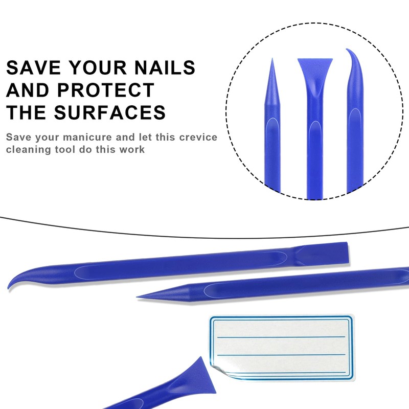 Car Crevice Cleaning Tool, 9 Pieces No-Scratch Plastic Scraper Tool