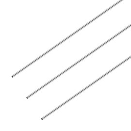 iMeistek 304 Stainless Steel Pipes, 4mm OD x 0.3mm Wall Thickness, 300mm Length, Seamless Straight Metal Pipe, Industrial Straight Round Tube (Pack of 3)