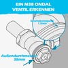 BLUMKRAFT 2 Pcs Radiator Adapter Connector M38 x 1.5 Modern