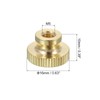 sourcing map Knurled Thumb Nuts, 6Pcs M5 x D16mm x