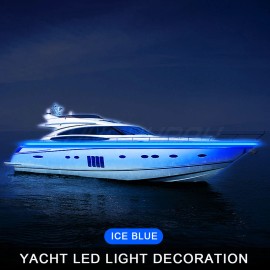 CHUSYYRAY Blue LED Boat Light Deck Waterproof Bow Trailer Pontoon Lights Kit Marine 12v US