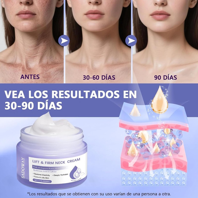 Crema para Cuello Reafirmante: Crema para Reducir los Pliegues del