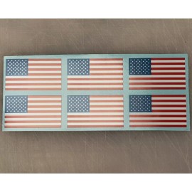 Unbranded/Generic 6pk Mini 1"x1.75" USA Flag Hard Hat Helmet Stickers Vinyl Decals American Flags