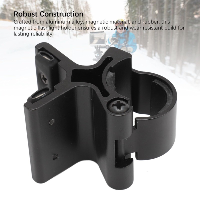 GOWENIC Universal 30 mm magnetic torch holder, non-slip handlebar mount
