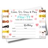 YSTEP Cat Birthday Party Invitations, 20 Invite Cards with Envelopes,