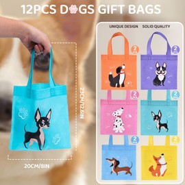 Tacobear Dog Party Bag Children's Birthday Pinata Filling with Gift Bags Sticker Snap Bracelet Paw Keyring Puppy Gift Children's Birthday Children Give Aways Party Gifts