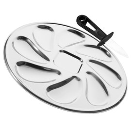 Ciieeo 1 Set Stainless Steel Oyster Storage Plate with Opening Tool Kitchen Accessory for Shellfish Oysters and Seafood Easy to Clean for Home Restaurant Use