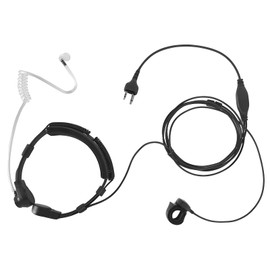 SVXSODA 2 Pin Throat Mic Microphone Headset Radio Neck Bone Conduction Headphones Acoustic Earpiece for Midland Walkie Talkies lxt600pa gxt avph8 gxt1050vp4