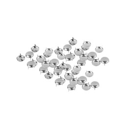 Trimming Shop 500 x 5mm Silver Nails for Fabric and Leather Crafts - Dome Round Head - Decorative Accessory Jeans, Shoes, Bags, Jackets, Belts - Embellishment of Crafts and Clothing