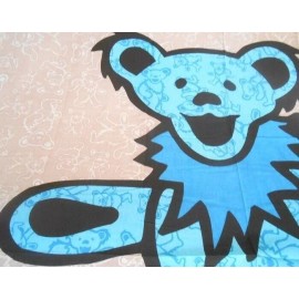 Grateful Dead New Large Grateful Dead Huge Blue Dancing Bear Wall Art Decor Tapestry 52X80 NIP