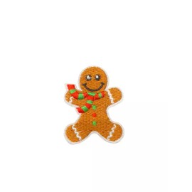 Christmas Gingerbread Holiday Patch, Iron On/Sew On