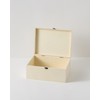 Xhqsulsclac 2 Pack Large Unfinished Wooden Box with Locking Clasp