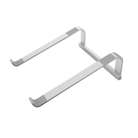 Operitacx Portable Aluminum Laptop Stand with Heat Sink Base Ergonomic Elevated Rack for Desk Use Silver Holder with Strong Load Capacity and Overheat Prevention