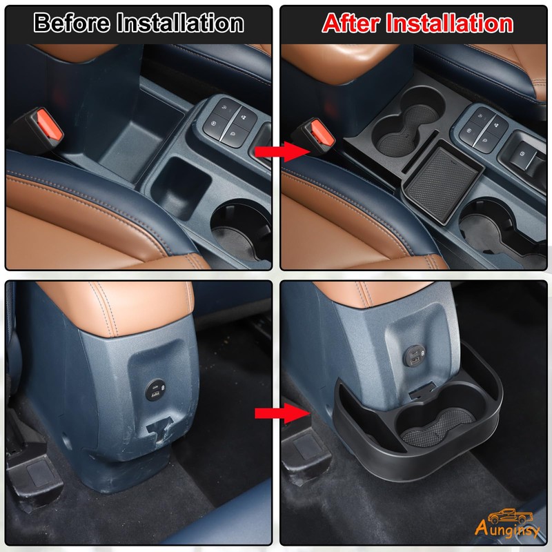 Aunginsy Center Console Cup Holder Kit Compatible with Ford Maverick
