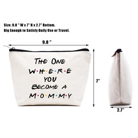 New Mommy Gift,Congratulations Gift for First Time Mom,Mother To Be Ideas,Promoted to Mom,Baby Shower Presents,Pregnancy Announcement Gift,the One Where You Become A Mommy,Makeup Bag,Cosmetic Bag Gift