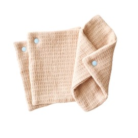 Hanabu Organic Cotton Extra Snap Liner (M/Square/Blue) 3 Pack