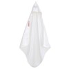 Taftan Heart Silver Hooded Towel 75 x 75cm (White)