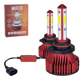 Evolum - Master Kit de Focos Led 22000lm 4 Caras Iluminación 360° Alta Baja H1 H3 H4 H7 H11 H13 9004 9005 9006 9007 Luz Blanca Frío 6000k Automotriz Auto Faros Delanteros Iluminación Principal (9005)
