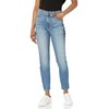Jen7 Women's Mid-Rise Stretch Denim 50/50 Ankle-Skinny Jeans, Heather Mist