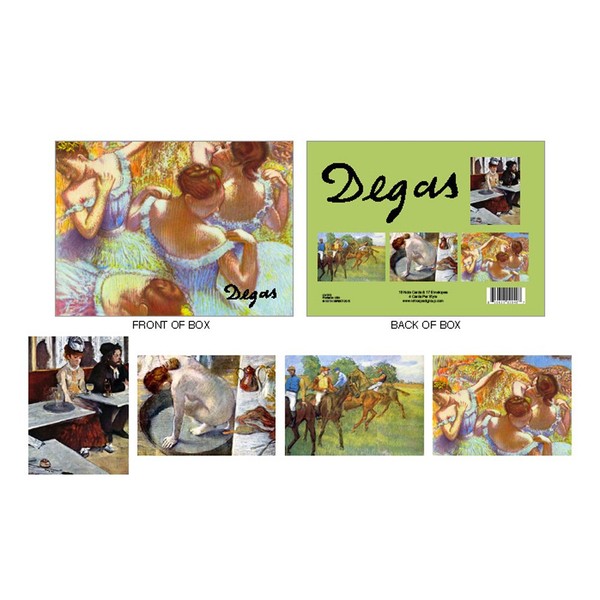 Boxed Set of 16 Fine Art Note Cards with Envelopes - Degas