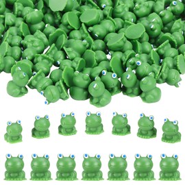 Pack of 50 Mini Resin Frog Figures, Mini Frogs, Fairy Garden Miniature Moss Landscape, Cute Green Frogs for Fairy Garden, DIY Home Decoration, Terrarium, Crafts